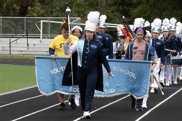 South River High School Marching Band Performing